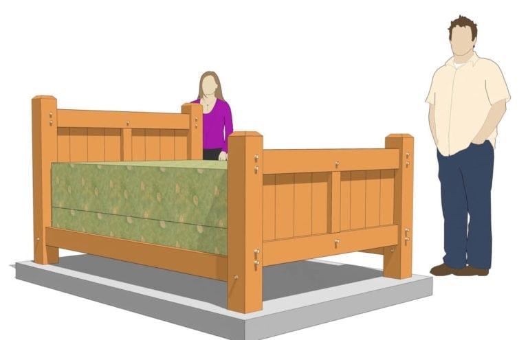 Queen Size Timber Frame Bed Plan -with Models