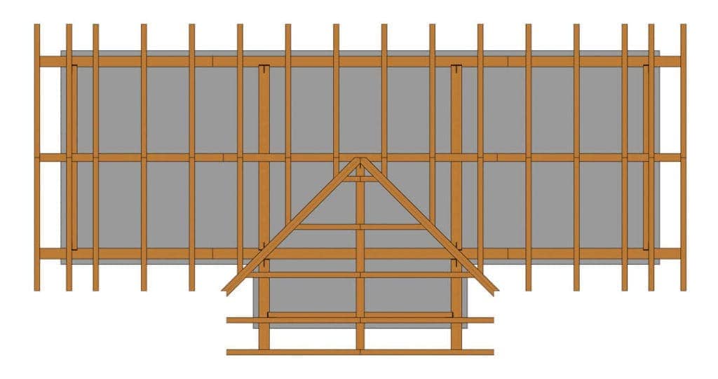 3 Gable Pavilion Plan View