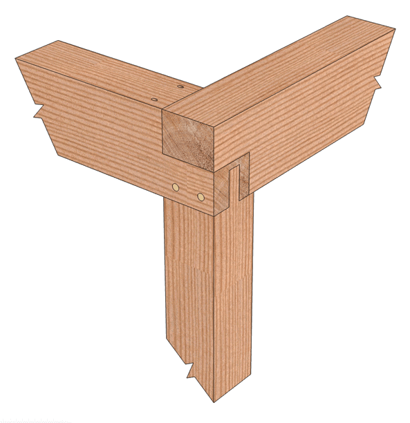Cross Lap Corner Joint Exterior Joined