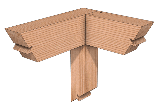 Cross Lap Joint Timber Frame HQ