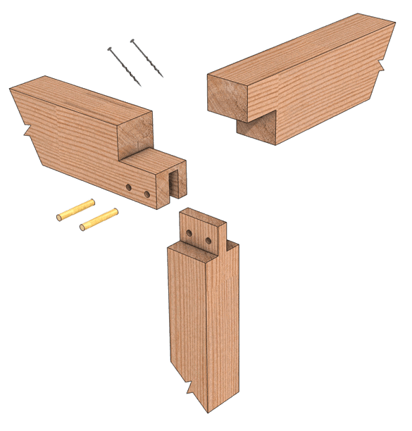 Cross Lap Joint Timber Frame HQ