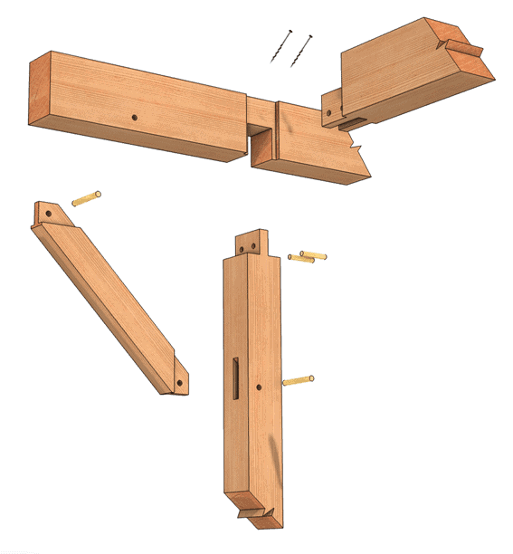 Cross Lap Joint Exploded Interior