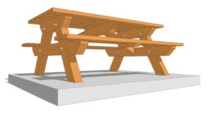 Picnic Table Plan (43613)-Ground Level