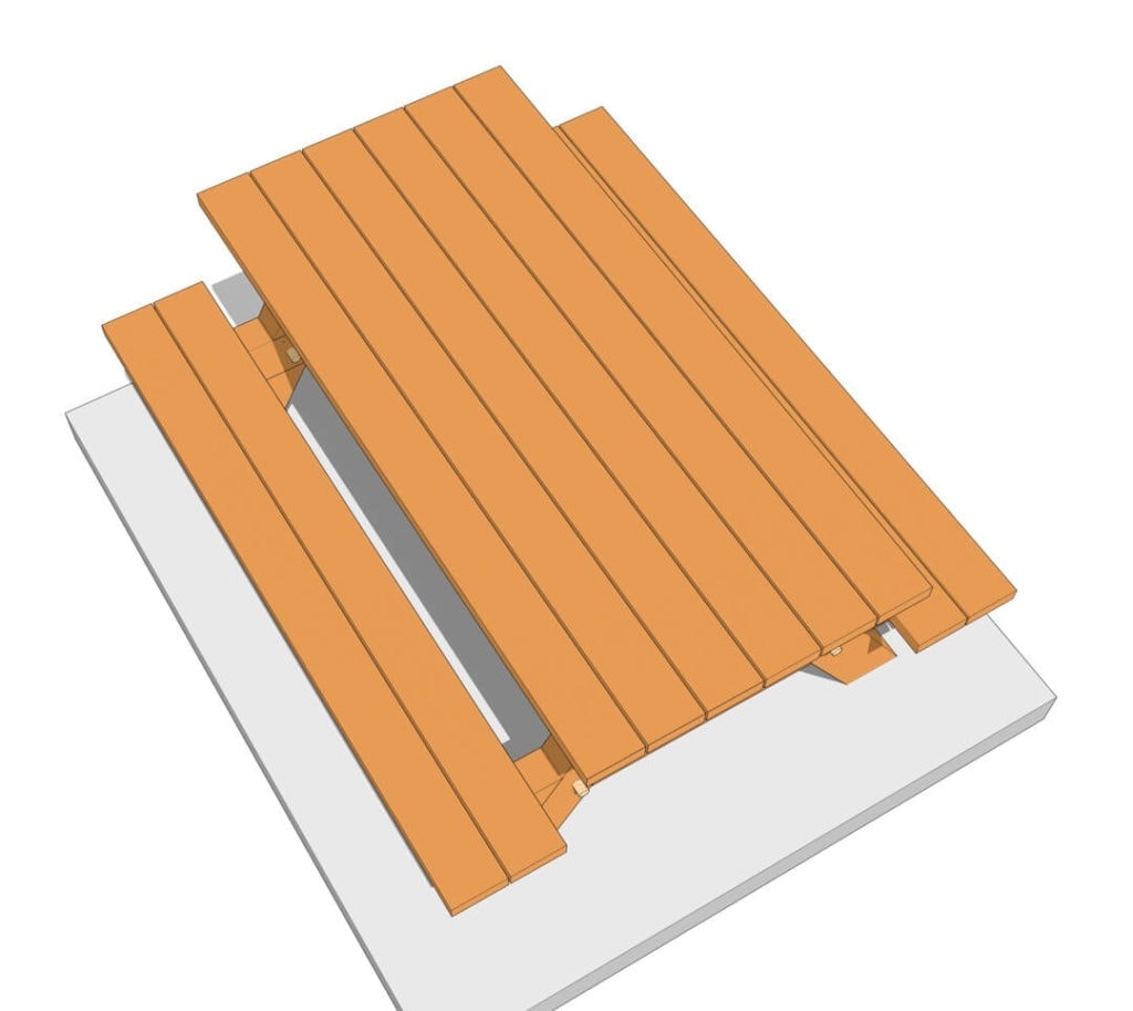 Picnic Table Plan (43613)-aerial view Picnic Table Plan (43613)-aerial view