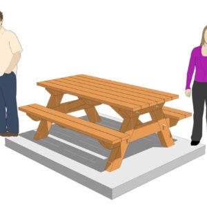 Picnic Table Plan (43613)-with models