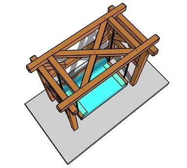 Bed swing (40900)-Overhead View