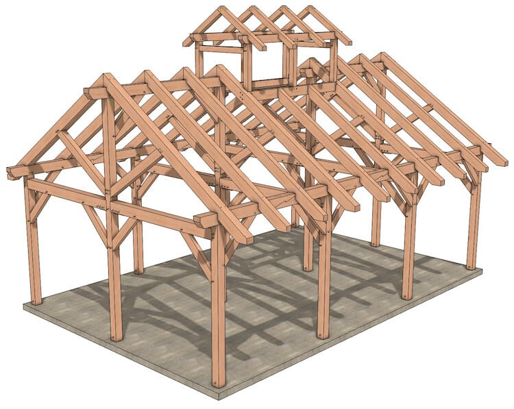 24x36 Sugar Shack Post and Beam Barn
