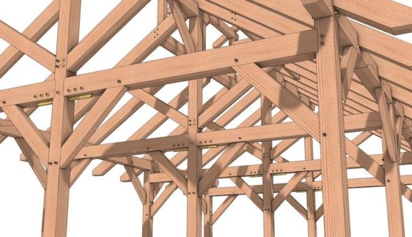 Timber Frame Shack 24×36 Sugar Shack Post and Beam Barn - Timber Frame HQ