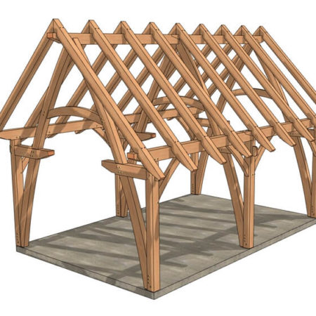 16×24 Cruck Timber Frame Plan - Timber Frame HQ