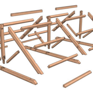 24' Clear Span Trusses - Exploded-Isometric