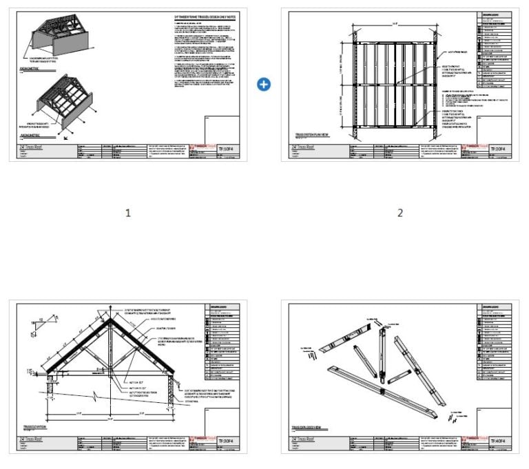 24′ Clear Span King Post Truss Roof with Purlins - Timber Frame HQ