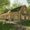24x36 Gambrel Barn Home Plan Exterior