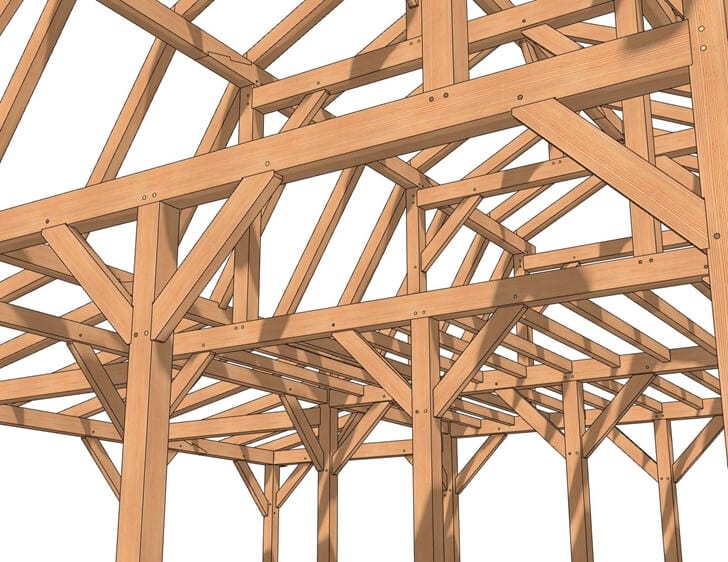 24x36 Gambrel Barn Plan (43610) - Roof-Detail-1 24x36 Gambrel Barn Plan - Roof-Detail