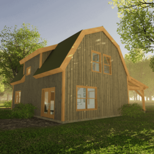 24x36 Gambrel Timber Frame Barn Home Exterior