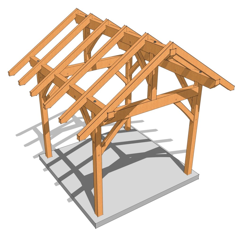 10x10 Post and Beam Plan (10470) _ 2_2 10x10 Post and Beam Plan