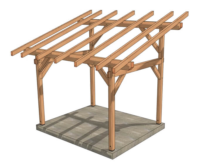 10 12 Shed Roof Plan Timber Frame HQ