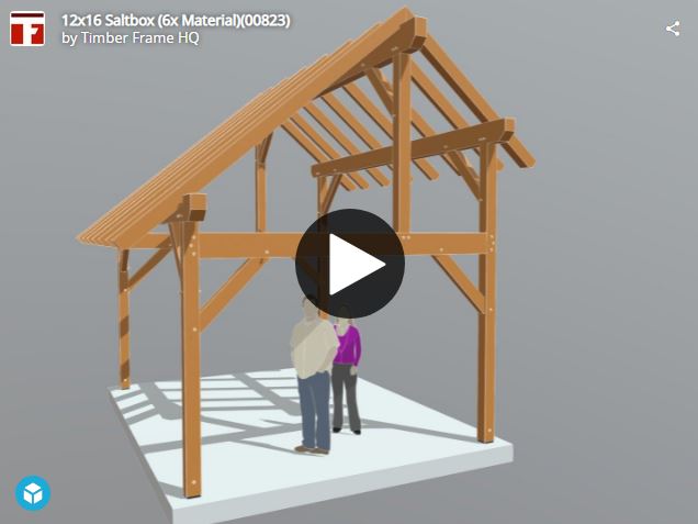 12x16 Saltbox (01084) Interactive 3D Model