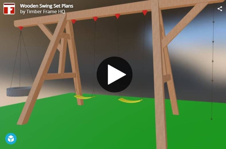 Wooden Swing Set Plan Interactive 3d Model