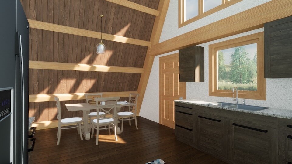 A Frame Cabin Dining Room A Frame Cabin Dining Room