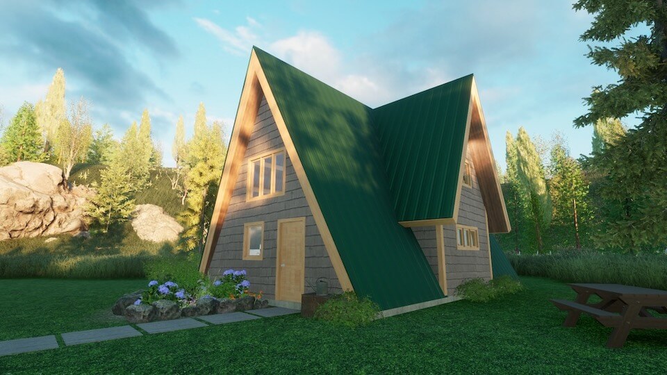 24×36 A-Frame House Plan - Timber Frame HQ