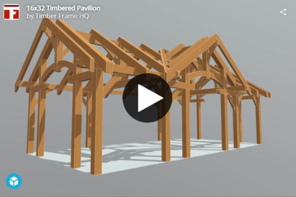 16x32 Timbered Pavilion Timber Frame Hq