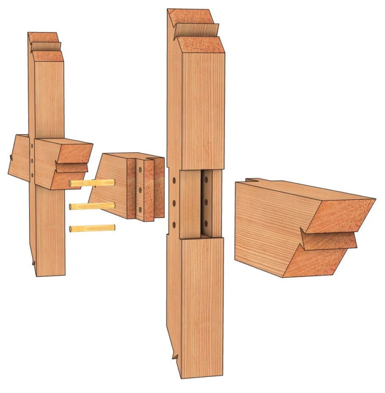 Offset Mortise and Tenon Timber Frame HQ