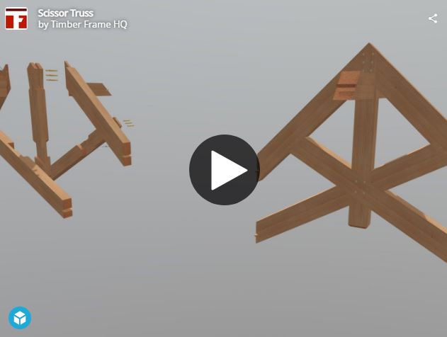 Scissor Truss Joinery Detail Interactive 3D Model