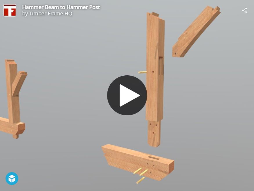Hammer Beam to Hammer Post Interactive 3D Model