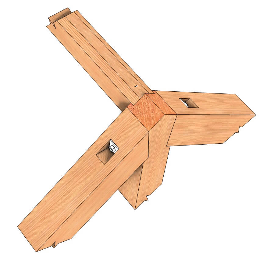 King Post Top with a Threaded Rod_2