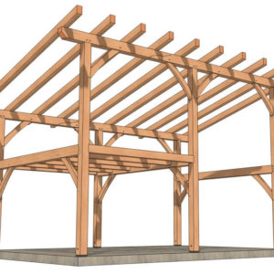 16x24 Shed Roof Plan with Loft