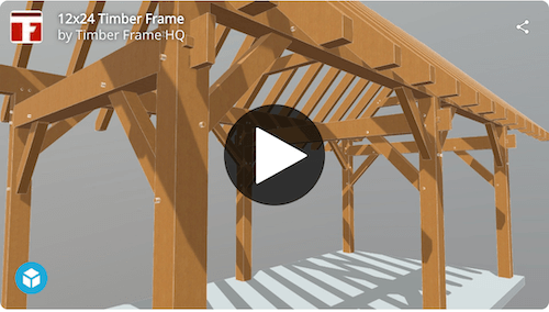 12×24 Timber Frame (3506) Interactive 3d Model