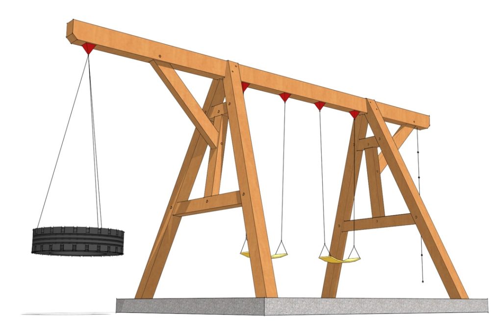 Wooden Swing Set Plan (6314) - 12