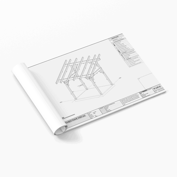 10x12 Shed Roof Plan (00704) - Printed Plans