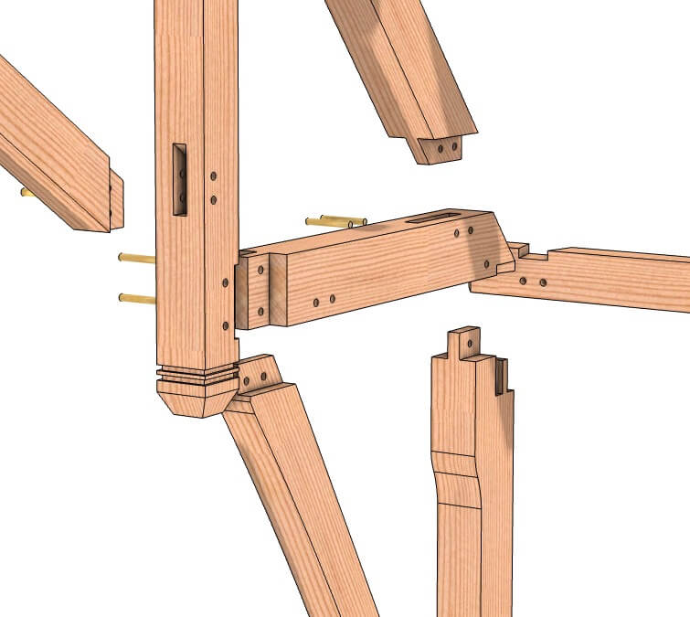 Hammer Beam Truss Assembly - Timber Frame HQ