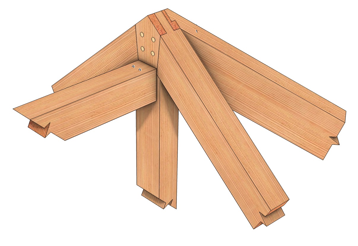 Hipped Pavilion Joinery Detail Timber Frame HQ