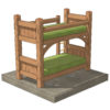 Timber Frame Twin Bunk Bed wall side