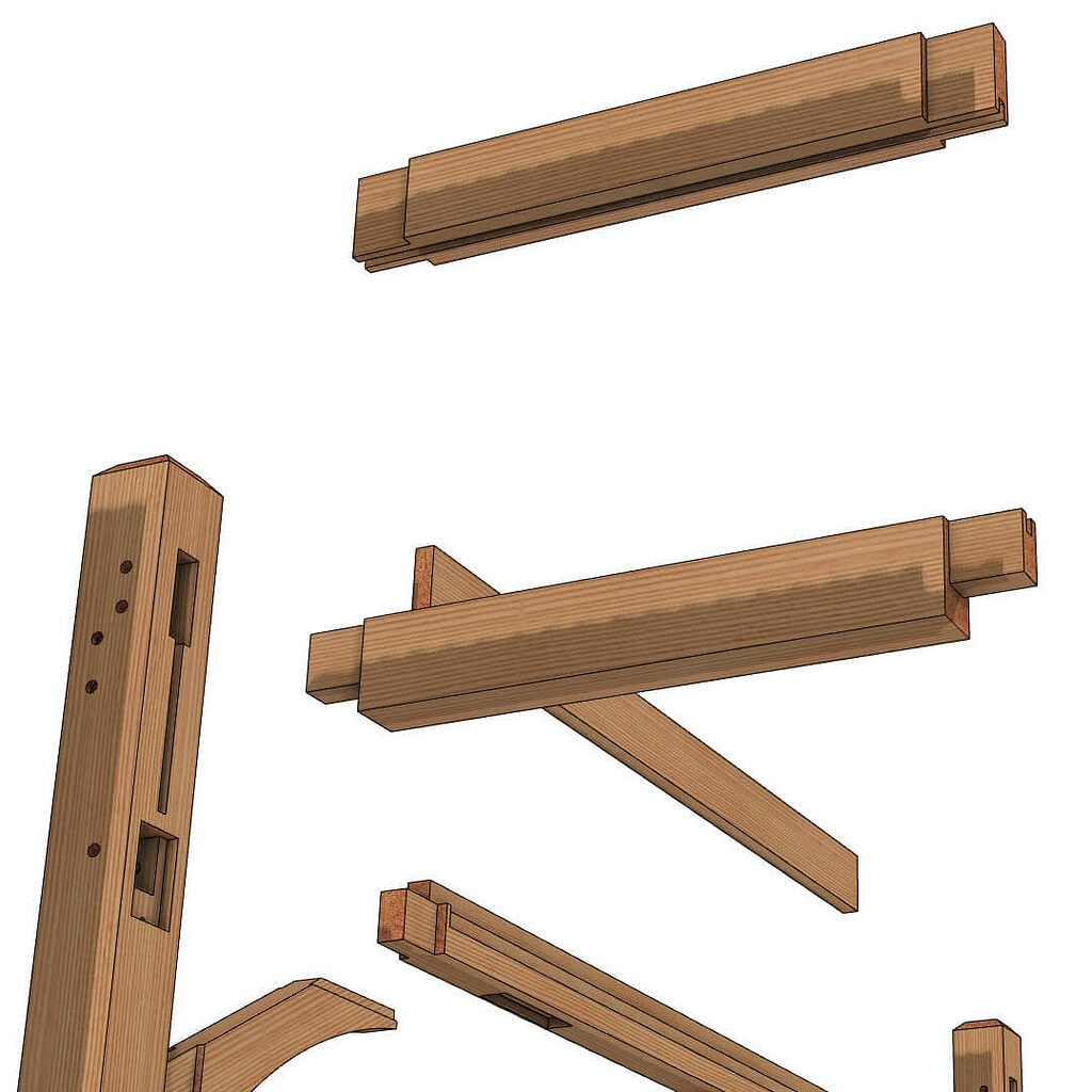 Timber Frame Twin Bunk Bed (50366) - 5