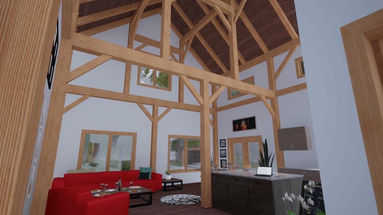 24x48 TF Barndominium Plan (49870)-Living-2