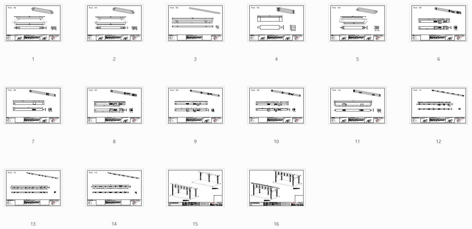 12x26 Sawmill Shed Plan (50480) - Piece Overview