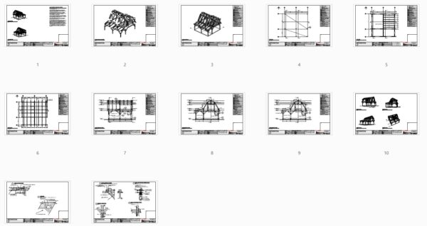 16x24 Gambrel Barn Plan (43617) - Plan Overview