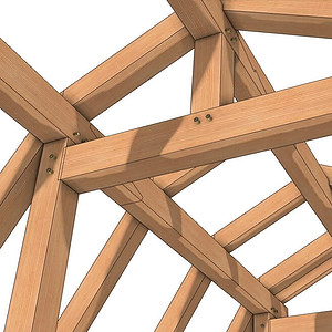 16x24 Gambrel Timber Frame Plan (43617) Roof-Detail-3