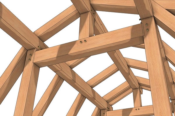 16x24 Gambrel Timber Frame Plan (43617) Roof-Detail-3