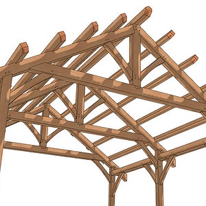 22x24 King Post Plan (03517) - Roof-Detail-1
