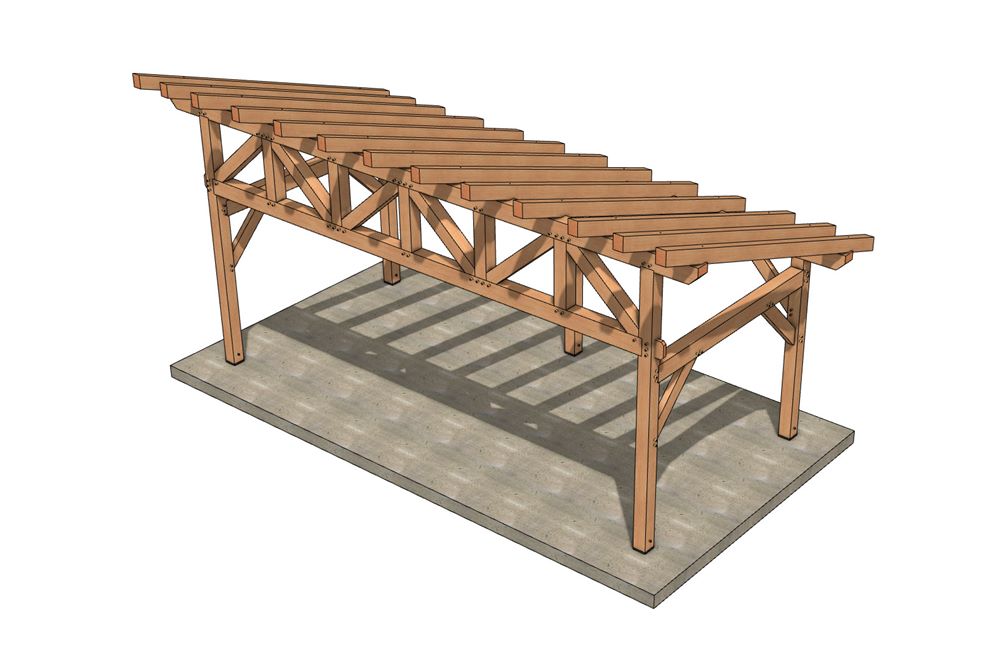 12×26 Sawmill Shed - Timber Frame HQ