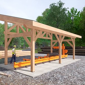 Timber Frame Sawmill Shed Plan