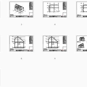 18x24 Saltbox Cabin Plan (53399) - Plan Overview Image