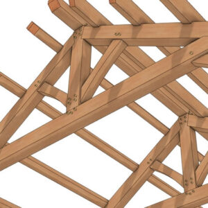 20x20 King Post Truss Pavilion Plan (53423 -Roof-Detail-1