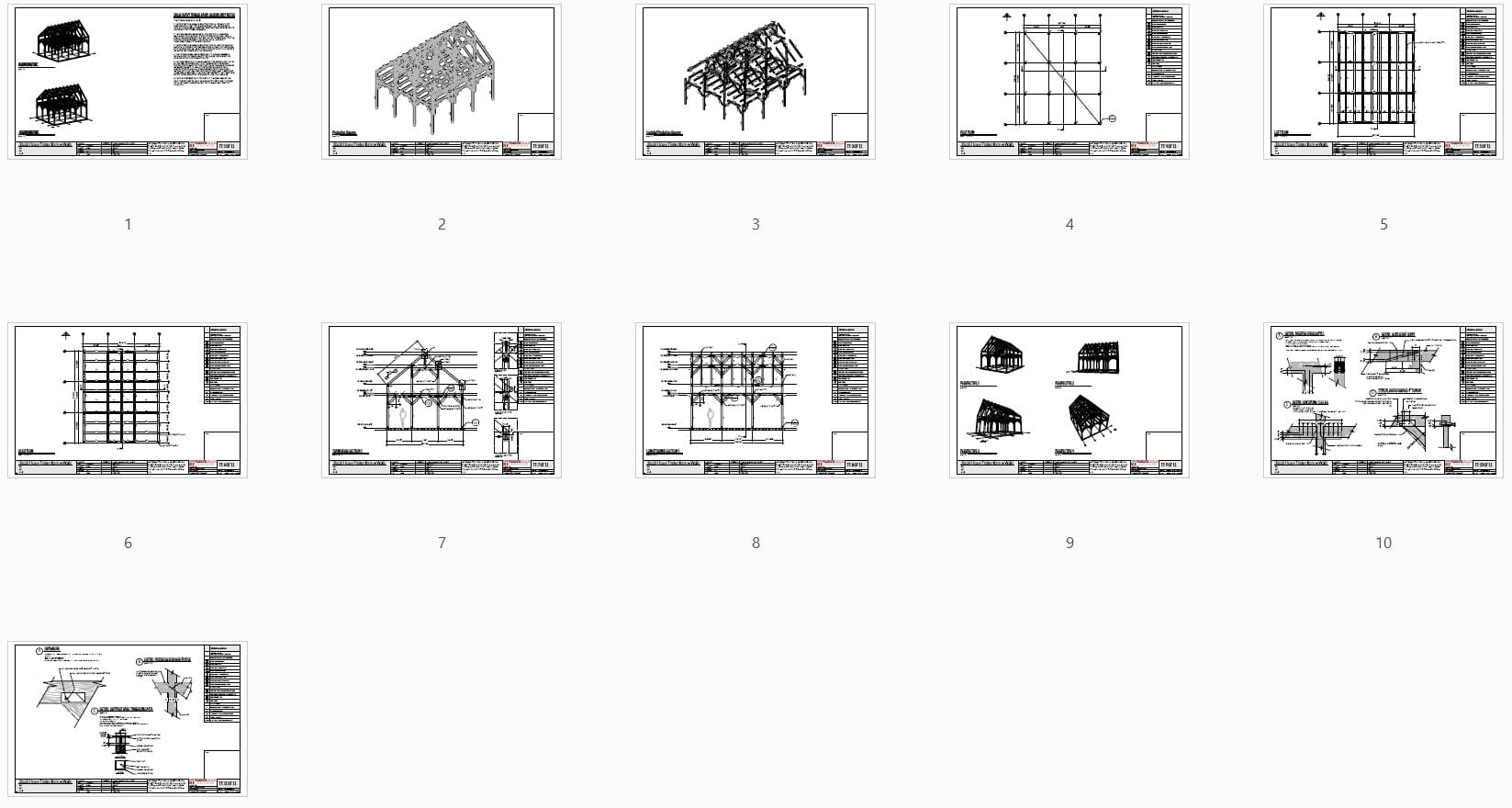 30×36 Heavy Timber Barn Plan - Timber Frame HQ
