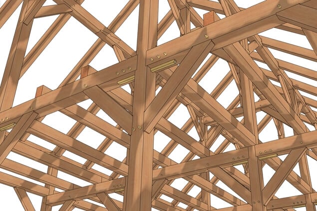 30x36 Heavy Timber Barn Home Plan (53318) - Roof-Detail-1 30x36 Heavy Timber Barn Home Plan (53318) - Roof-Detail-1