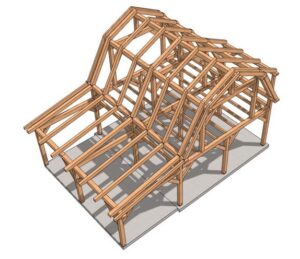 22×24 Gambrel Roof Plan - Timber Frame HQ